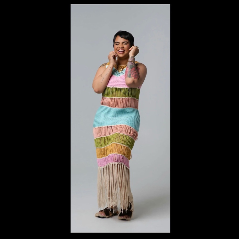 The Pastel Fringe Dress- Terrell Dominick